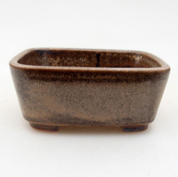 E-bonsai Keramická bonsai miska 7,5 x 7 x 3 cm hnědá