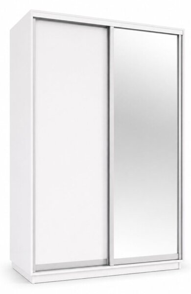 Skříň s posuvnými dveřmi 1500x2200x600 1LTD 1 Zrcadlo Nymphea Alba, profil stříbrný