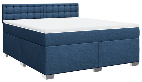 Box spring postel s matrací modrá 180x200 cm textil 3285987