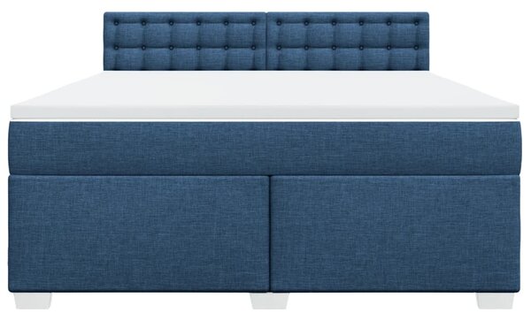 Box spring postel s matrací modrá 180x200 cm textil 3285987
