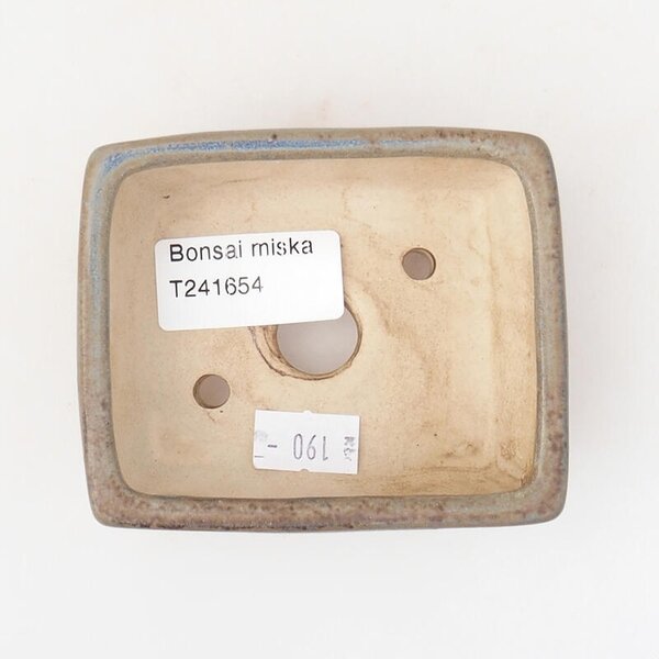 E-bonsai Keramická bonsai miska 9 x 7,5 x 3,5 cm modrošedá