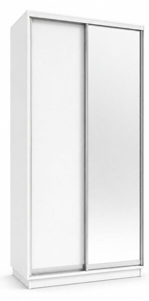 Skříň s posuvnými dveřmi 1200x2200x600 1LTD 1 Zrcadlo nymphaea alba, profil stříbrný