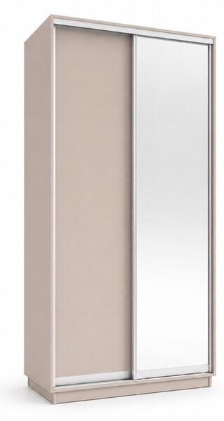 Skříň s posuvnými dveřmi 1200x2200x600 1LTD 1 Zrcadlo Kašmír, profil stříbrný