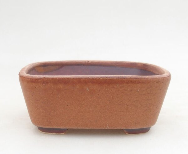 E-bonsai Keramická bonsai miska 10 x 8,5 x 4 cm hnědá