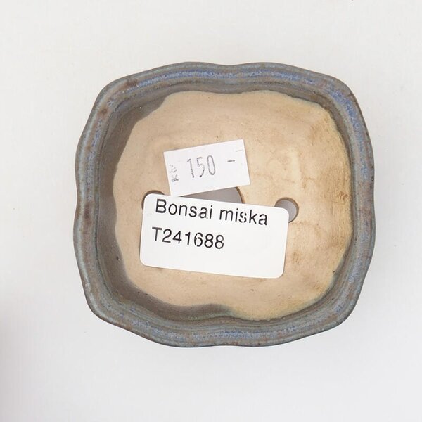 E-bonsai Keramická bonsai miska 7 x 6,5 x 3,5 cm modrohnědá