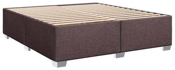 Box spring postel s matrací tmavě hnědá 200x200 cm textil 3290612