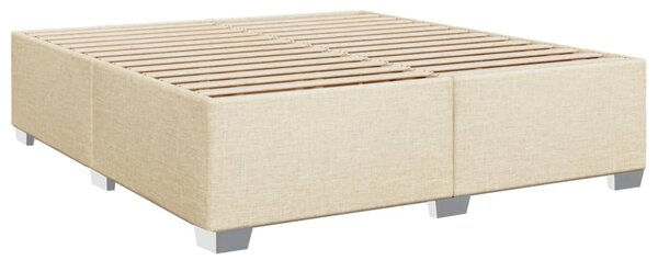 Box spring postel s matrací krémová 180x200 cm textil 3290572