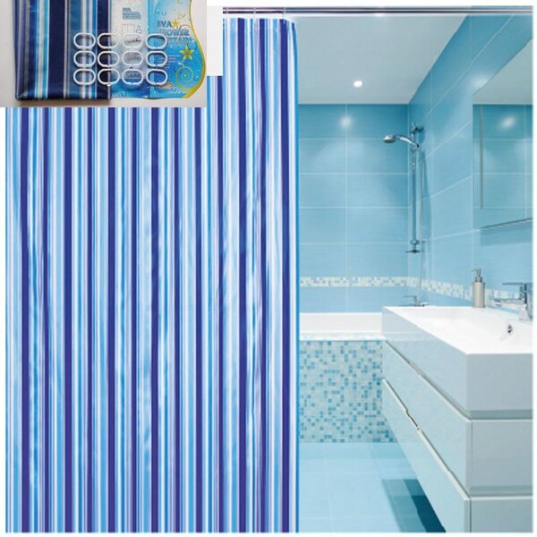 Aqualine sprchový závěs 180x180 cm modrá ZV011