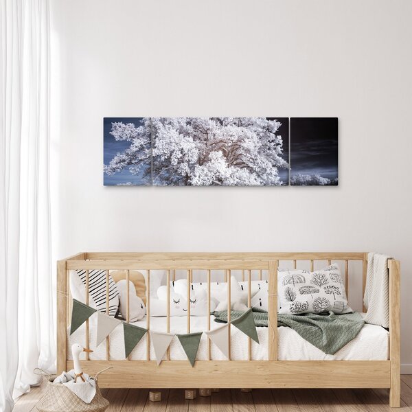 Obraz - Sněhobílý strom (170x50 cm)