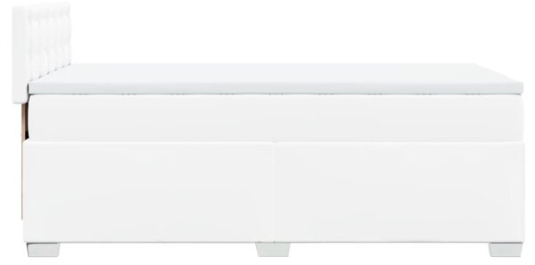 Box spring postel s matrací bílá 80 x 200 cm umělá kůže 3286097