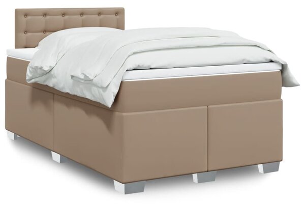 Box spring postel s matrací cappuccino 120x190 cm umělá kůže 3286115