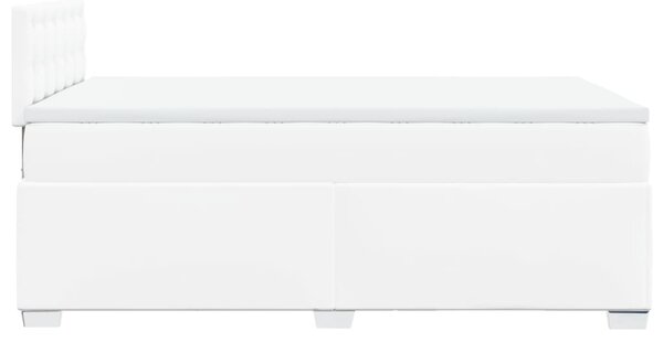 Box spring postel s matrací bílá 120x190 cm umělá kůže 3286113