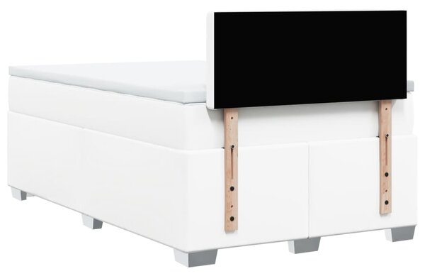 Box spring postel s matrací bílá 120x190 cm umělá kůže 3286113