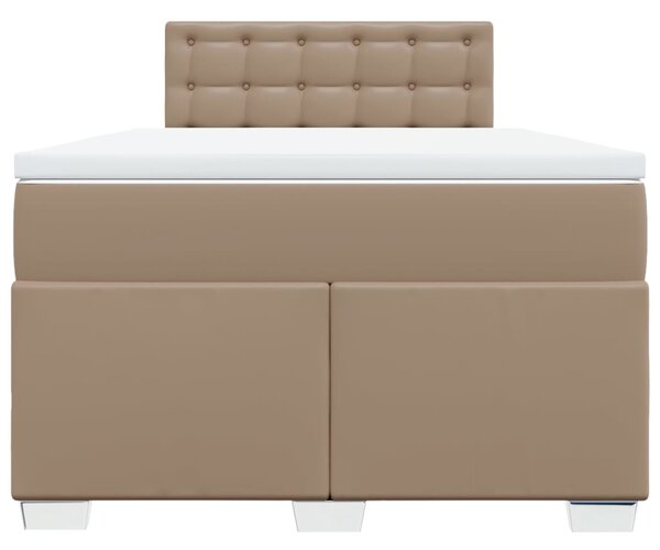 Box spring postel s matrací cappuccino 120x190 cm umělá kůže 3286115