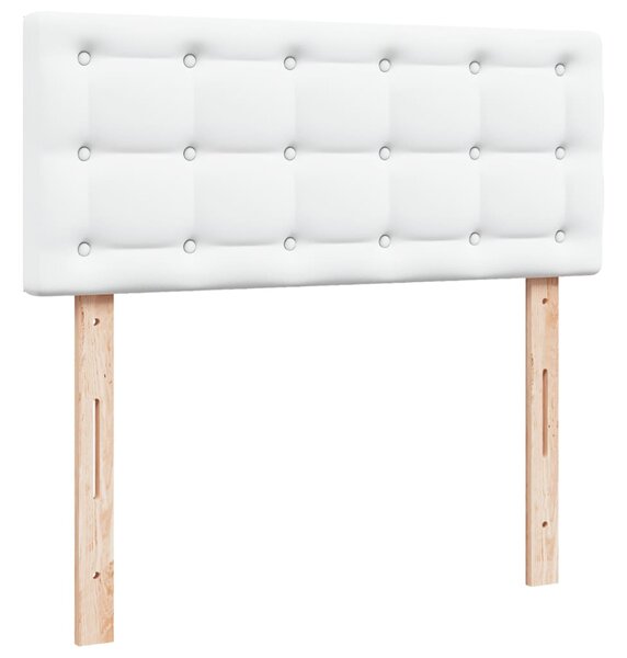 Box spring postel s matrací bílá 120x190 cm umělá kůže 3286113