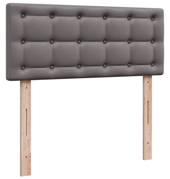 Box spring postel s matrací šedá 120x200 cm umělá kůže 3286118