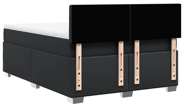 Box spring postel s matrací černá 140 x 190 cm umělá kůže 3286120