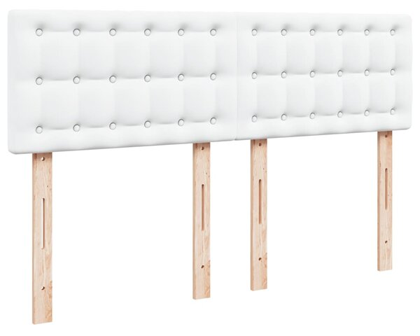 Box spring postel s matrací bílá 140x200 cm umělá kůže 3286125