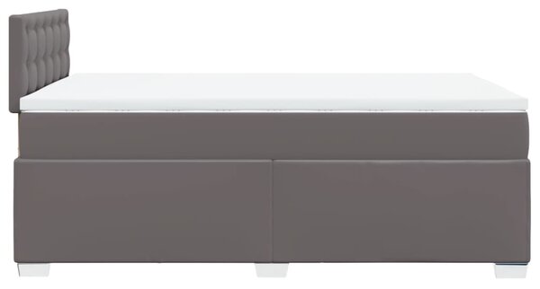 Box spring postel s matrací šedá 120x200 cm umělá kůže 3286118