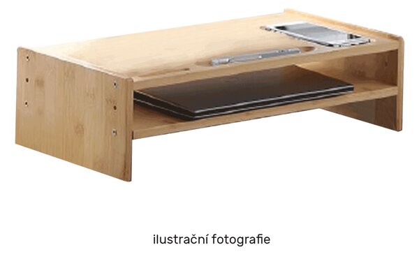 KONDELA Podstavec pod monitor, bambus, přírodní, ELARO TYP 4