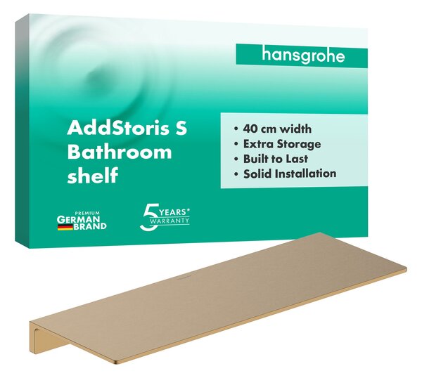 Hansgrohe AddStoris S - Polička 400 mm, kartáčovaný bronz 41794140