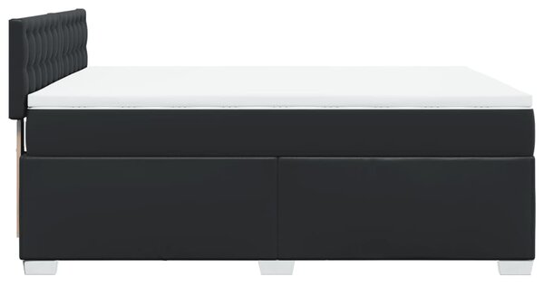 Box spring postel s matrací černá 140 x 190 cm umělá kůže 3286120