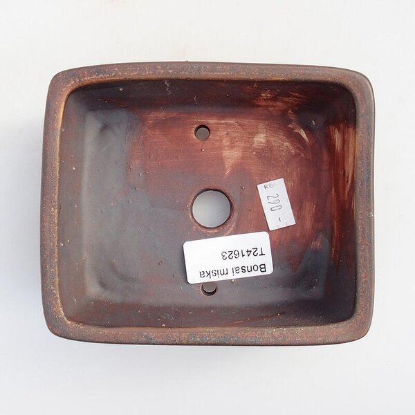 E-bonsai Keramická bonsai miska 13 x 11 x 5 cm hnědá