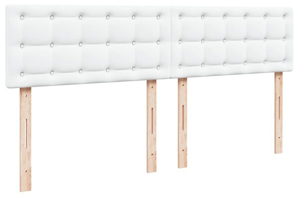 Box spring postel s matrací bílá 180x200 cm umělá kůže 3286133