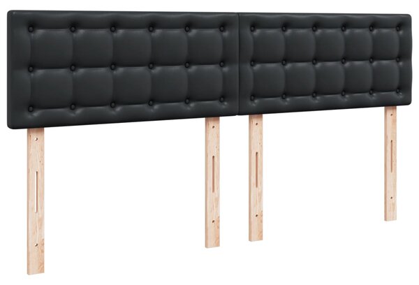 Box spring postel s matrací černá 180x200 cm umělá kůže 3286132