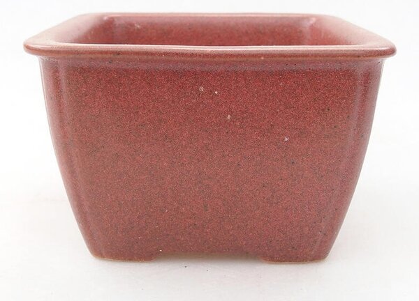 E-bonsai Keramická bonsai miska 8,5 x 8,5 x 5,5 cm vinová
