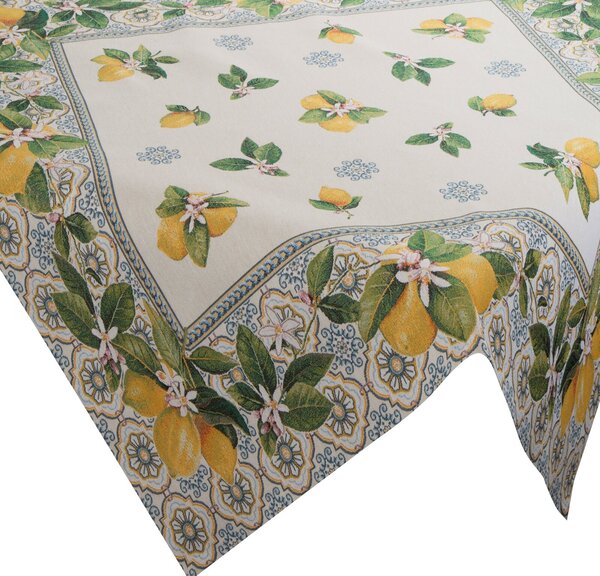 GOBELÍNOVÝ UBRUS LEMON 100X100 CM VZOROVANÝ