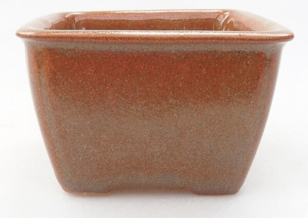 E-bonsai Keramická bonsai miska 8,5 x 8,5 x 5,5 cm hnědá