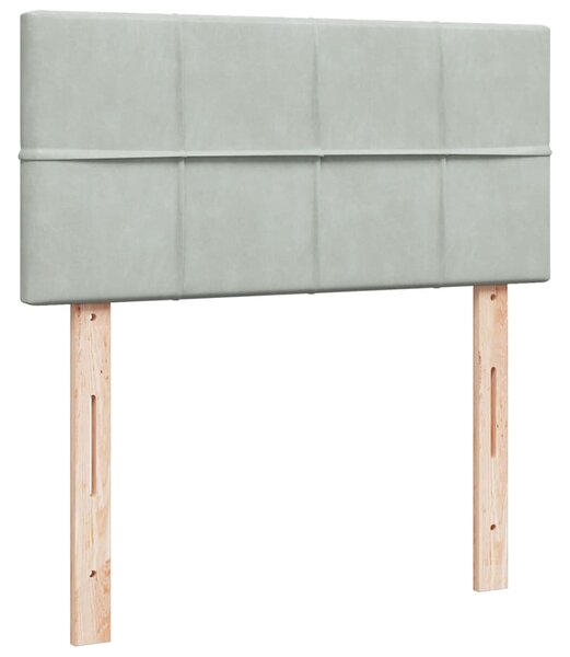 Box spring postel s matrací světle šedá 80 x 200 cm samet 3286162