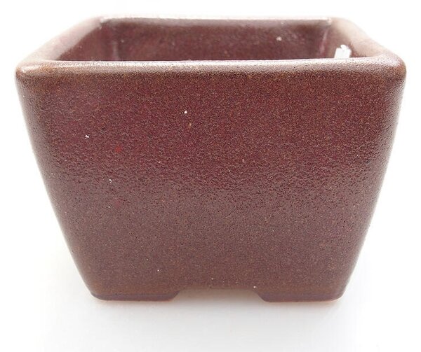 E-bonsai Keramická bonsai miska 6,5 x 6,5 x 5 cm kovová