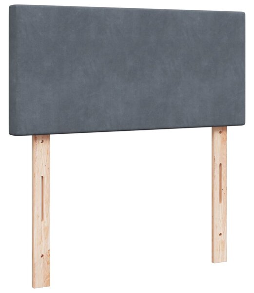 Box spring postel s matrací tmavě šedá 80 x 200 cm samet 3286157