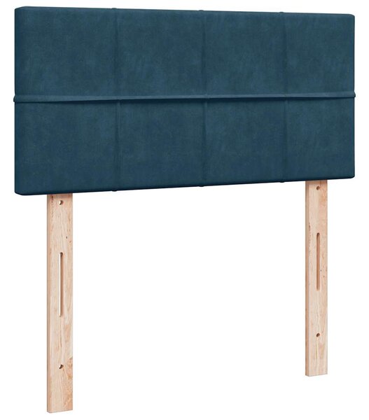 Box spring postel s matrací tmavě modrá 80 x 200 cm samet 3286166