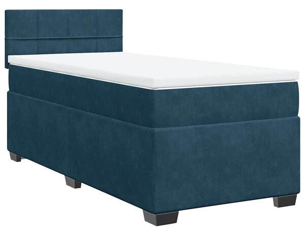 Box spring postel s matrací tmavě modrá 80 x 200 cm samet 3286166