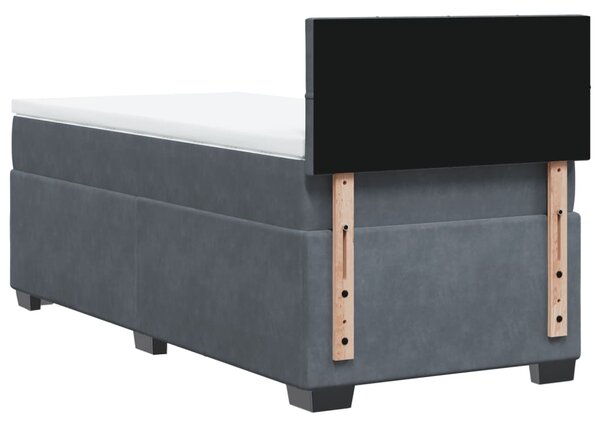 Box spring postel s matrací tmavě šedá 80 x 200 cm samet 3286163