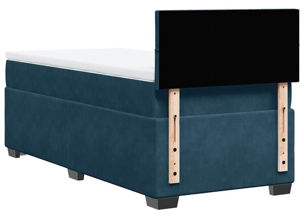 Box spring postel s matrací tmavě modrá 80 x 200 cm samet 3286166