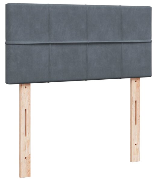 Box spring postel s matrací tmavě šedá 80 x 200 cm samet 3286163