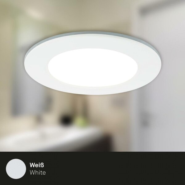 BRILONER RGB-CCT LED vestavná svítidla sada, pr.9,2 cm, 3x LED, 4,8 W, 450 lm, bílé IP65 BRI 7035-036