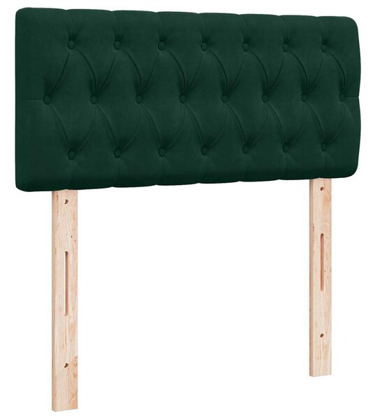 Box spring postel s matrací tmavě zelená 80 x 200 cm samet 3286171