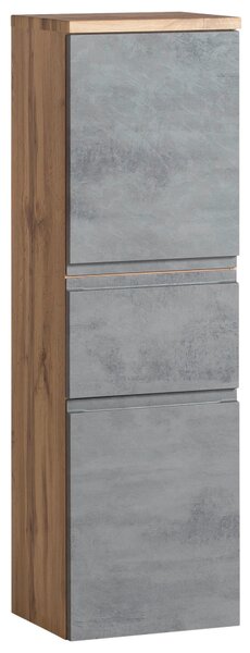 MIDI SKŘÍŇKA, světle šedá, dub wotan, 40/130/35 cm Held - Úzké skříňky do koupelny, Online Only