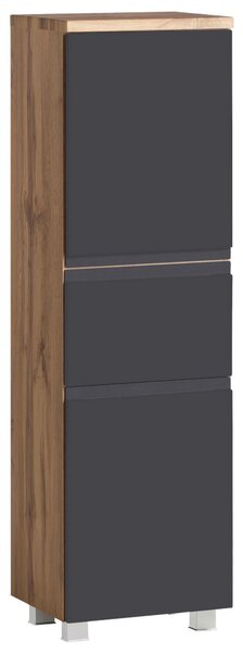 MIDI SKŘÍŇKA, šedá, dub wotan, 40/130/35 cm Held - Úzké skříňky do koupelny, Online Only