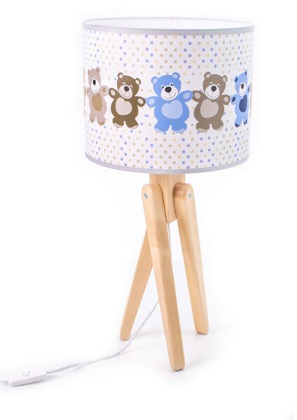 HELLUX Stolní dětská lampa trojnožka TRIVET, 1xE27, 60W, medvídci