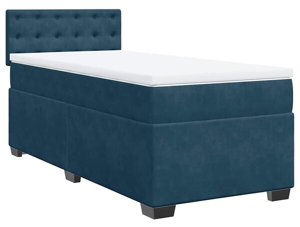 Box spring postel s matrací tmavě modrá 80 x 200 cm samet 3286178
