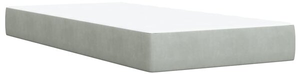 Box spring postel s matrací světle šedá 80 x 200 cm samet 3290756