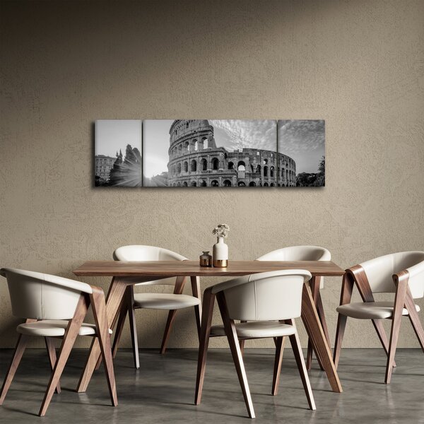 Obraz - Koloseum v Římě, černobílé (170x50 cm)