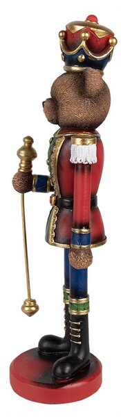 Vánoční dekorace medvídek jako Louskáček - 10*9*31 cm - Clayre & Eef