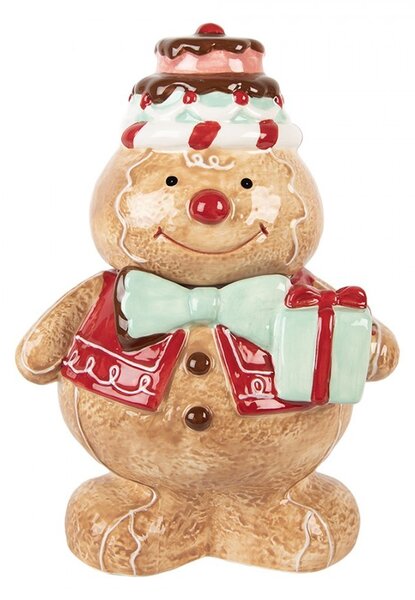 Keramická dóza perníček Gingerbread Man - 17*14*24 cm - Clayre & Eef